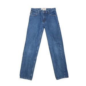 Raw Edge Denim Teen Boy Slim Fit medium wash denim jeans Size 18